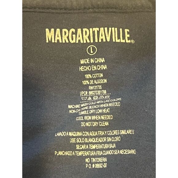 Margaritaville Jimmy Buffett License to Chill Pocket T-Shirt Blue Large Unisex - Picture 4 of 7